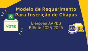 Banner Modelo de Requerimento para Inscrição de Chapas